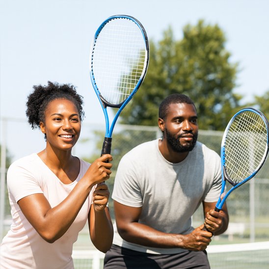 Raquette de tennis pour créer du bon temps 